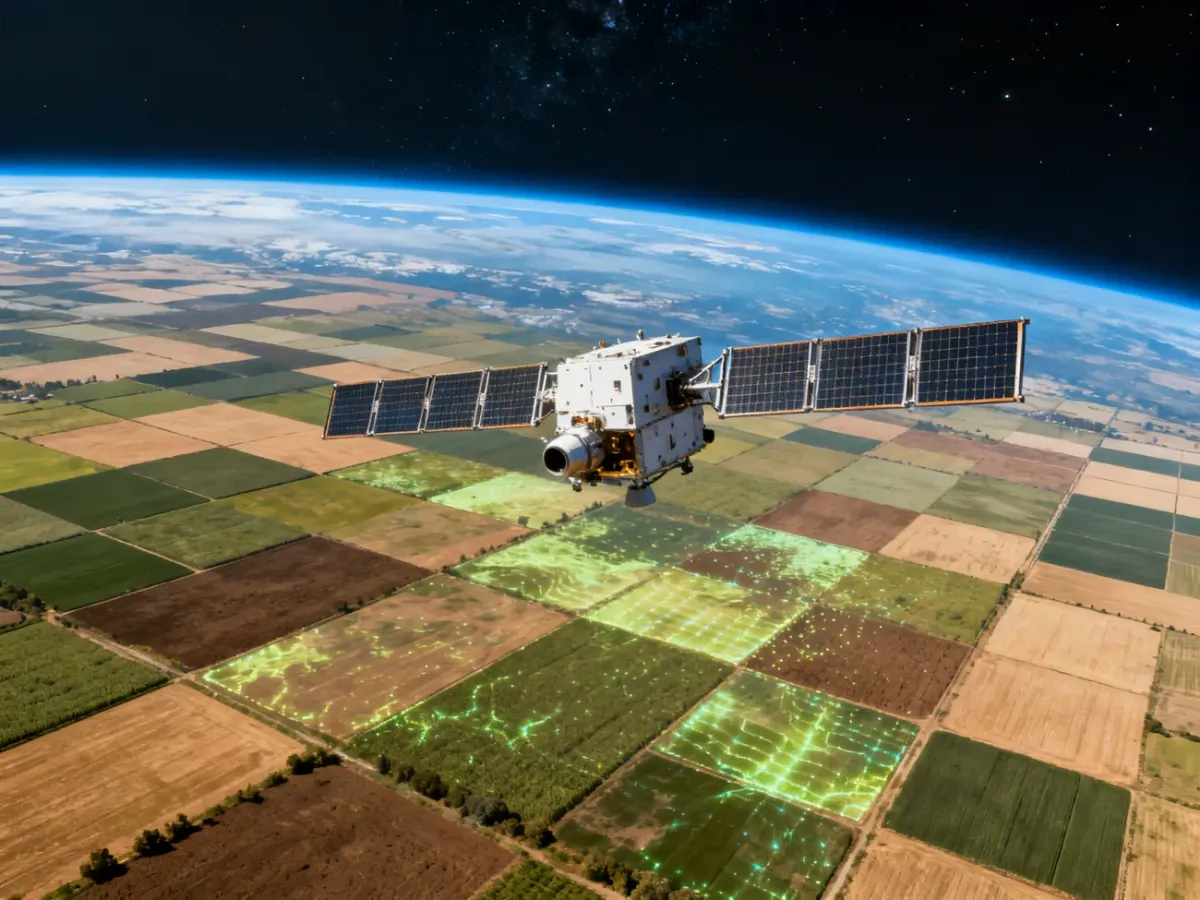Satelita obserwujący wilgotność gleby na rozległych obszarach pól uprawnych